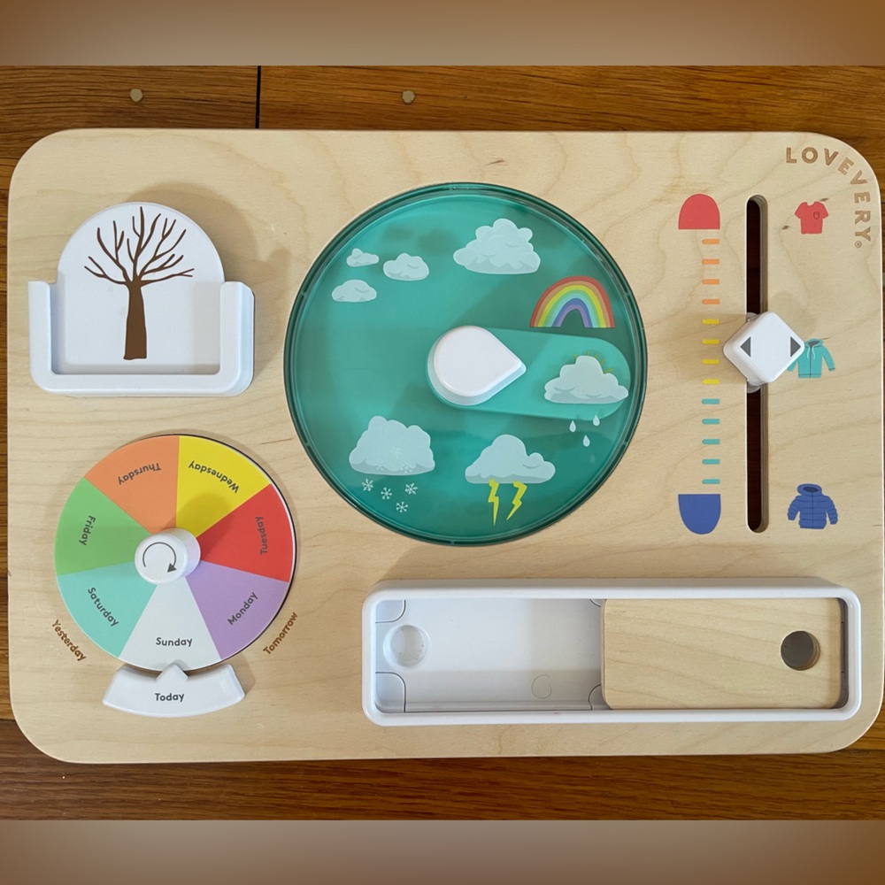 LOVEVERY weather board wooden toy educational montessori game